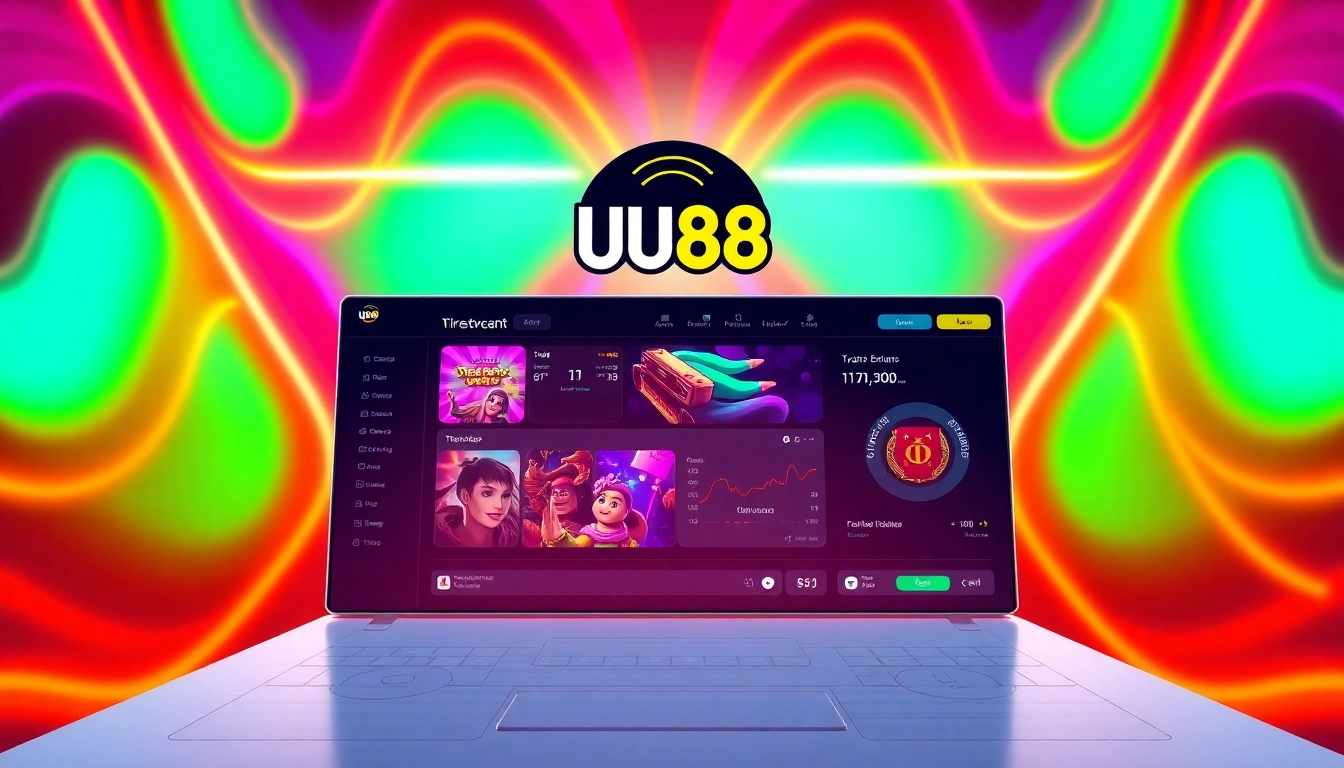 UU88 online casino platform displaying a secure gaming environment with engaging visuals and user-friendly interface, emphasizing trust and innovation for players.