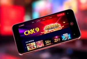 The ck999 app interface showcases live casino games on a smartphone, enticing users to download and play on iOS and Android devices for real gambling thrills.