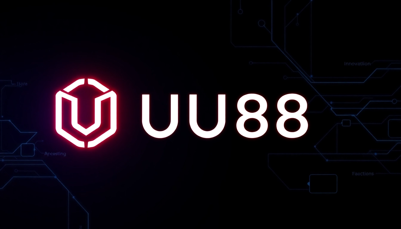 Enhanced visual of the UU88 brand logo with vibrant neon colors, representing online gaming and digital entertainment, designed for user engagement and accessibility.