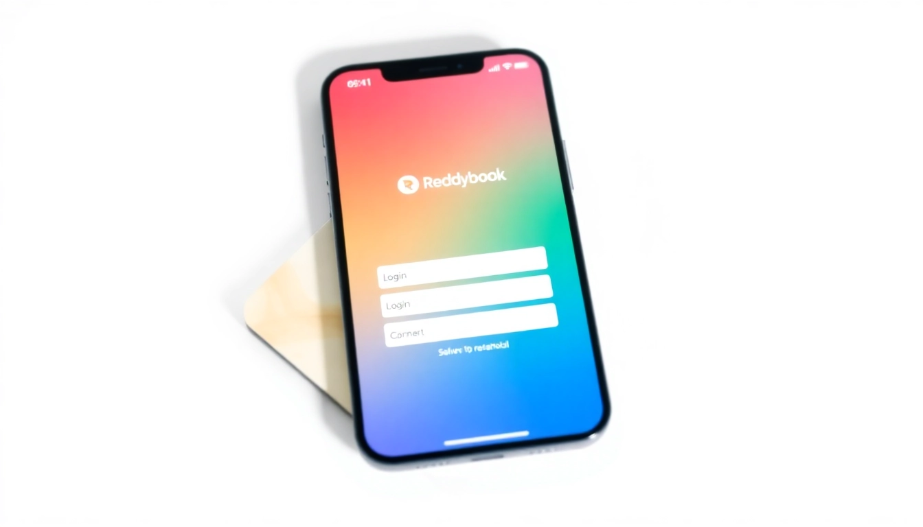 Reddybook login screen on a smartphone showcasing easy access to betting features and secure login process for users in India.