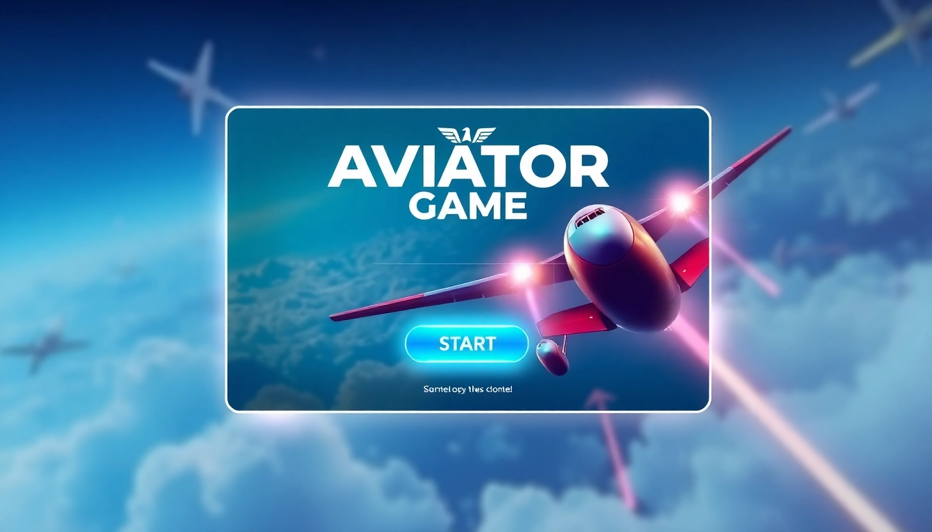 Aviator Game Login screen showcasing the user interface with aircraft graphics and vibrant colors for easy access.