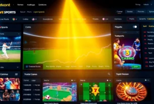 Laser247 Online platform displaying live sports betting and casino games with user-friendly interface and vibrant visuals, inviting trust and excitement for viewers.