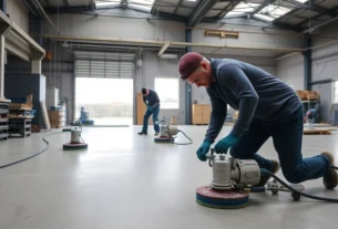 Expert floor preparation Birmingham services with precision grinding and surface leveling