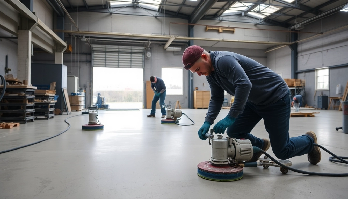 Expert floor preparation Birmingham services with precision grinding and surface leveling